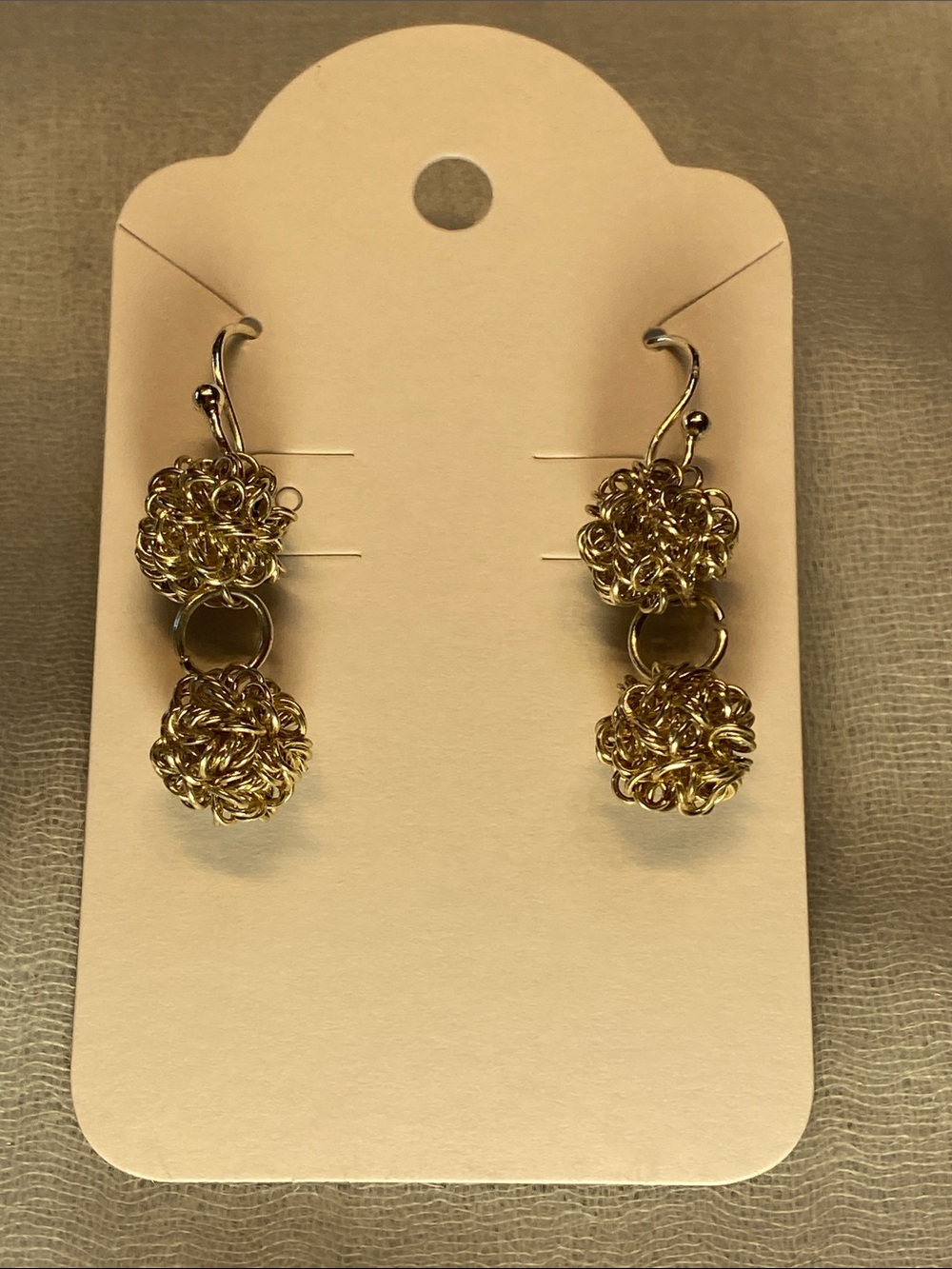 Silver Knot Drop Earrings 1 1/4” Drop